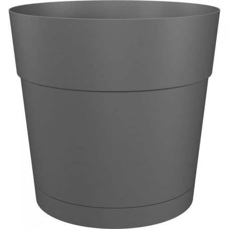 Pot a fleurs et plantes rond CAPRI LARGE - Plastique - Réservoir d'eau -