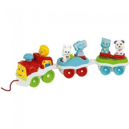 Baby Clementoni - Le train des animaux - Locomotive interactive + 5 pers