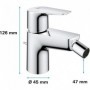 Mitigeur Grohe Start Edge Bidet sanitaire Métal