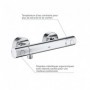 GROHE Mitigeur thermostatique douche Precision Get. montage mural. indic
