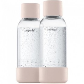 MYSODA - Pack de 2 bouteilles Pink PET et Biocomposite 0.5L