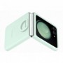 Coque SAMSUNG Z Flip5 en silicone avec anneau - Vert d'eau