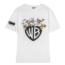 T-shirt à manches courtes homme Warner Bros Blanc Adultes unisexes