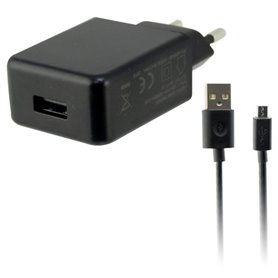 Chargeur Mural + Câble Micro USB KSIX USB 2A Noir