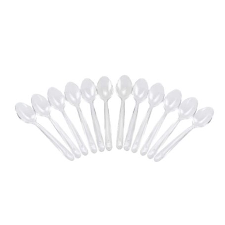 Set de cuillères réutilisables Algon Dessert Transparent 12 Unités 14 cm