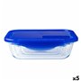 Boîte à lunch hermétique Pyrex Cook & Go Bleu 1,7 L 24 x 18 cm verre (5 
