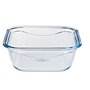 Boîte à lunch hermétique Pyrex Cook & go 21 x 21 x 9 cm Bleu 1,9 L verre