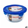 Boîte à lunch hermétique Pyrex Cook&go 20 x 20 x 10,3 cm Bleu 1,6 L verr