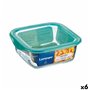 Panier-repas carré avec couvercle Luminarc Keep'n Lagon 10 x 5,4 cm Turq