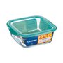 Panier-repas carré avec couvercle Luminarc Keep'n Lagon 10 x 5,4 cm Turq