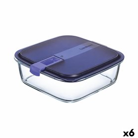Boîte à lunch hermétique Luminarc Easy Box Bleu 2,5 L verre (6 Unités)