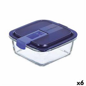 Boîte à lunch hermétique Luminarc Easy Box Bleu verre (760 ml) (6 Unités