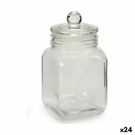 Bocal Fermeture hermétique Transparent verre 1,2 L 11 x 19,5 x 11 cm (24