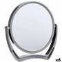 Miroir Grossissant Gris Verre Plastique 19 x 18,7 x 2 cm (6 Unités)