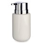 Distributeur de Savon Blanc Argenté Métal Céramique 300 ml (6 Unités)