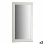 Miroir mural Blanc Bois verre 64,3 x 84,5 x 1,5 cm (2 Unités)