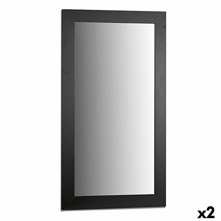 Miroir mural Noir Bois verre 64,5 x 84,5 x 1,5 cm (2 Unités)