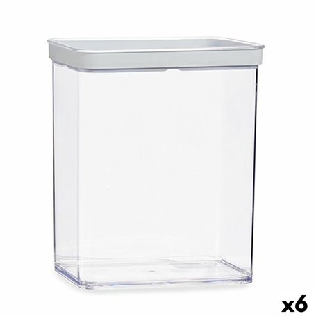 Bocal Transparent Silicone polystyrène ABS 3,3 L 10,5 x 23,7 x 21 cm (6 