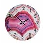 Horloge Murale Marbre Rose Verre 30 x 4 x 30 cm (4 Unités)