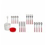 Ensemble de Couverts Rouge Acier inoxydable (8 Unités)