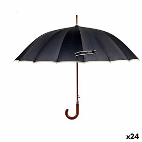 Parapluie Noir Métal Tissu 110 x 110 x 95cm (24 Unités)