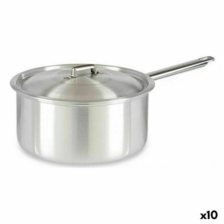 Casserole avec couvercle Argenté Aluminium 4 L 24,5 x 12 x 41 cm (10 Uni