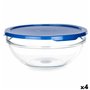 Panier-repas rond avec couvercle Chefs Bleu 1,7 L 20,5 x 9 x 20,5 cm (4 