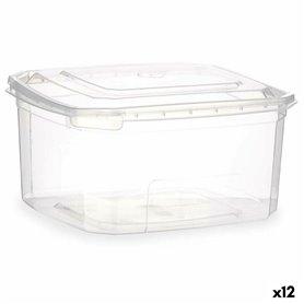 Boîte à repas rectangulaire avec couvercle Transparent polypropylène 1 L