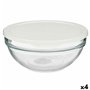 Panier-repas rond avec couvercle Chefs Blanc 1,135 L 17,2 x 7,6 x 17,2 c