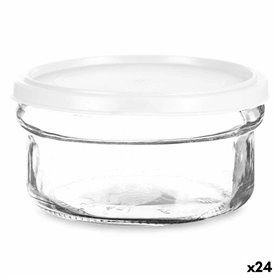 Panier-repas rond avec couvercle Blanc Plastique 415 ml 12 x 6 x 12 cm (