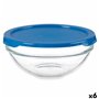 Panier-repas rond avec couvercle Chefs Bleu 595 ml 14 x 6,3 x 14 cm (6 U