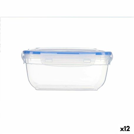 Boîte à lunch hermétique Carré Transparent polypropylène 1,4 L 14,5 x 8,