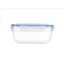 Boîte à lunch hermétique Carré Transparent polypropylène 1,4 L 14,5 x 8,