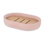 Porte-savon Rose Résine Bambou 12,5 x 2,5 x 8,5 cm (6 Unités)