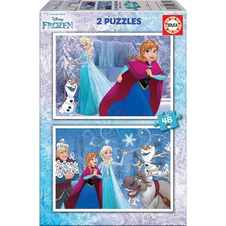Set de 2 Puzzles   Frozen Believe         48 Pièces 28 x 20 cm  