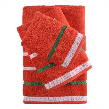 Ensemble de serviettes de toilette Benetton Rouge (4 pcs)