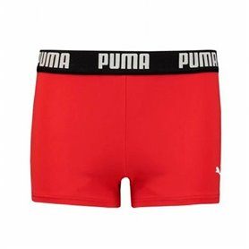 Boxer de Bain pour Enfants Puma Swim Logo Rouge