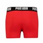 Boxer de Bain pour Enfants Puma Swim Logo Rouge