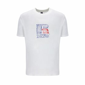 T shirt à manches courtes Russell Athletic Emt E36201 Blanc Homme