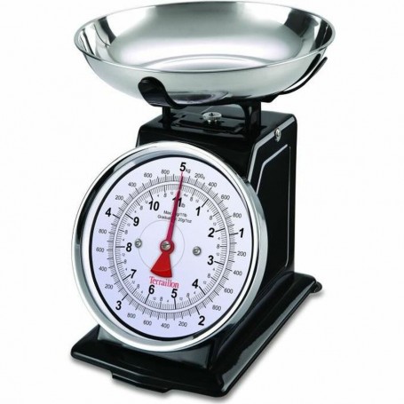 balance de cuisine Terraillon Retro Deco Noir 5 kg 1 L