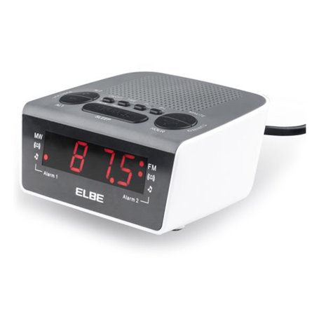 Radio-réveil ELBE CR-932 AM/FM Blanc