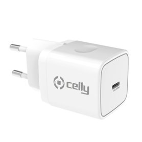 Chargeur de batterie Celly TC1USBC30WWH Blanc