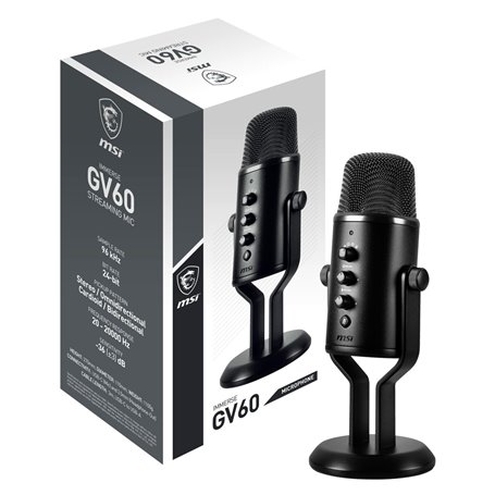 Microphone MSI PER IMMERSE GV60 STREAMING MIC Noir