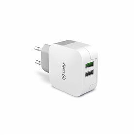 Chargeur mural 2 en 1 Celly 17 W Blanc