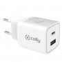 Chargeur mural 2 en 1 Celly Blanc 20 W