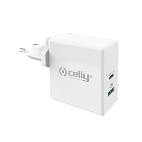 Chargeur mural 2 en 1 Celly Blanc 30 W