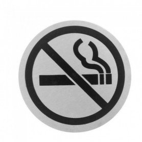 Plaque de toilette Ne Pas Fumer signalétique acier rond interdit