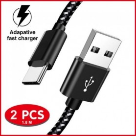 Câble USB Type-C de Chargement Rapide et de Transfert de données en Nylon