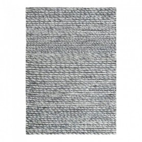 LATONIE - Tapis en laine et viscose gris clair 120x170 cm