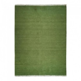 ESSENCE - Tapis en jute et coton avec franges vert foncé 160x230 160x230cm
